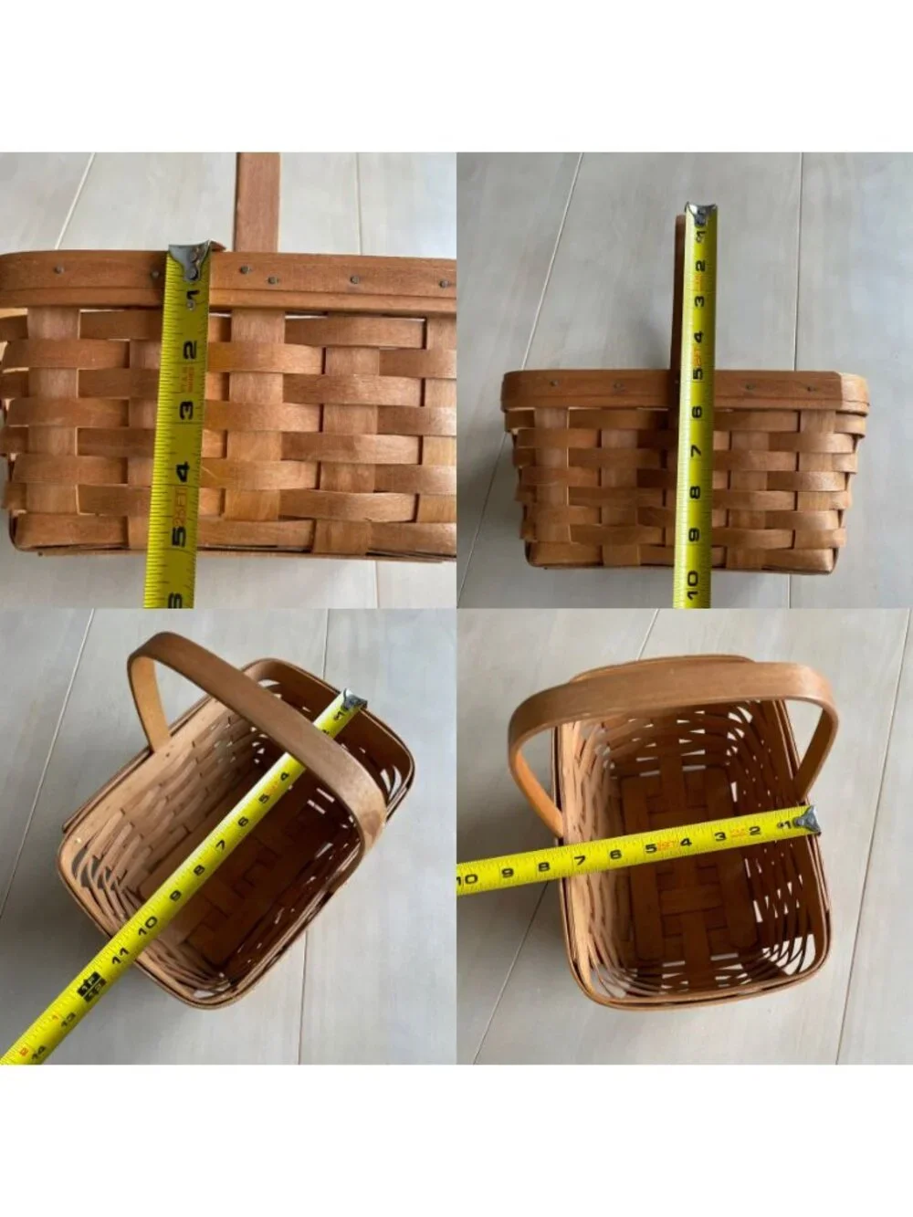 Set of Two Vintage Longaberger Handwoven Wooden Baskets, 1995/1997, Made‎ in USA
